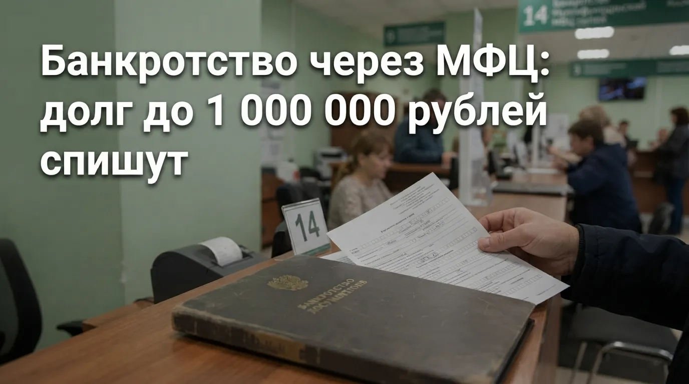 Банкротство через МФЦ: долг до 1 000 000 рублей спишут бесплатно, но не каждому