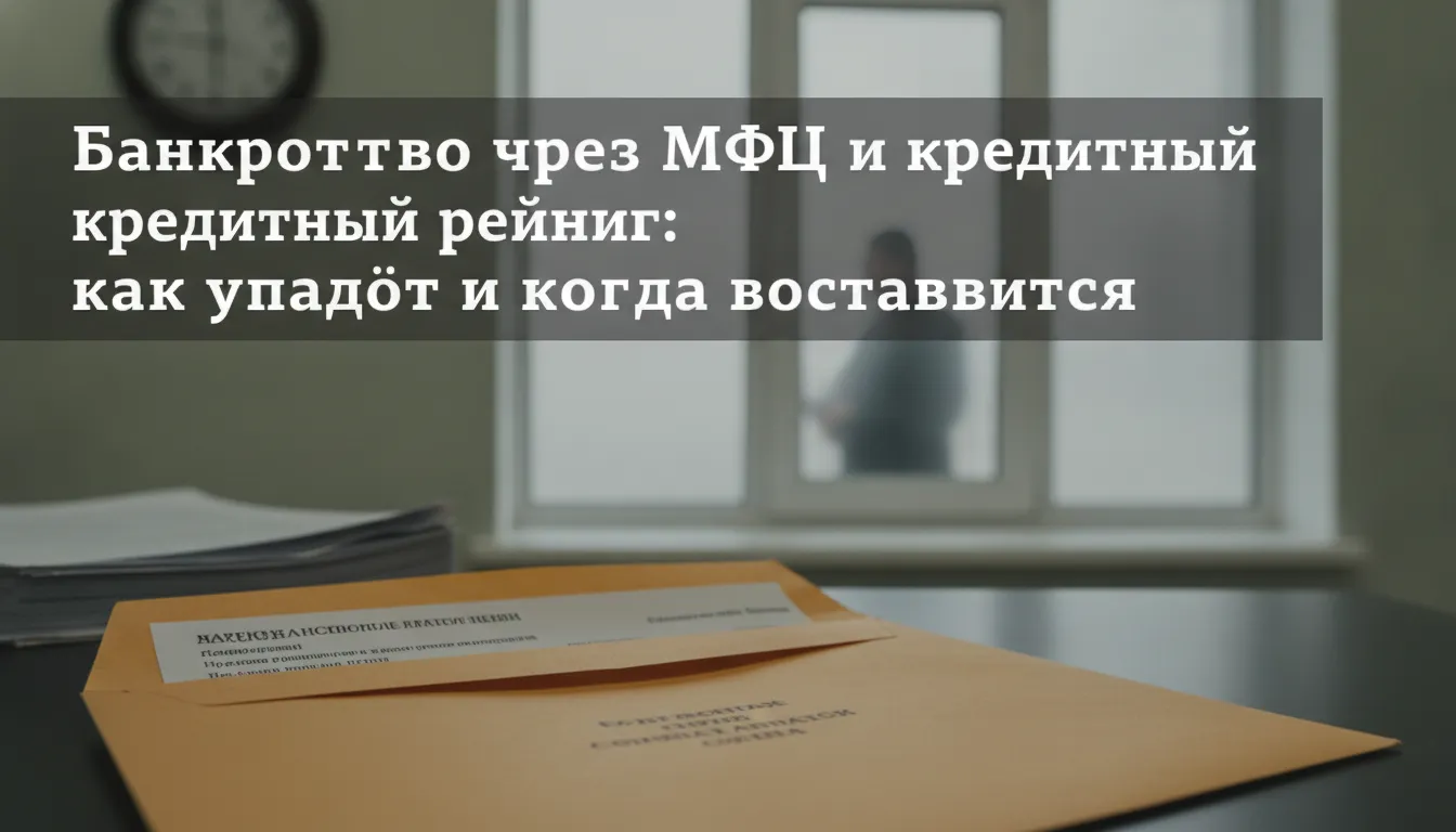 Банкротство через МФЦ и кредитный рейтинг: как упадёт и когда восстановится