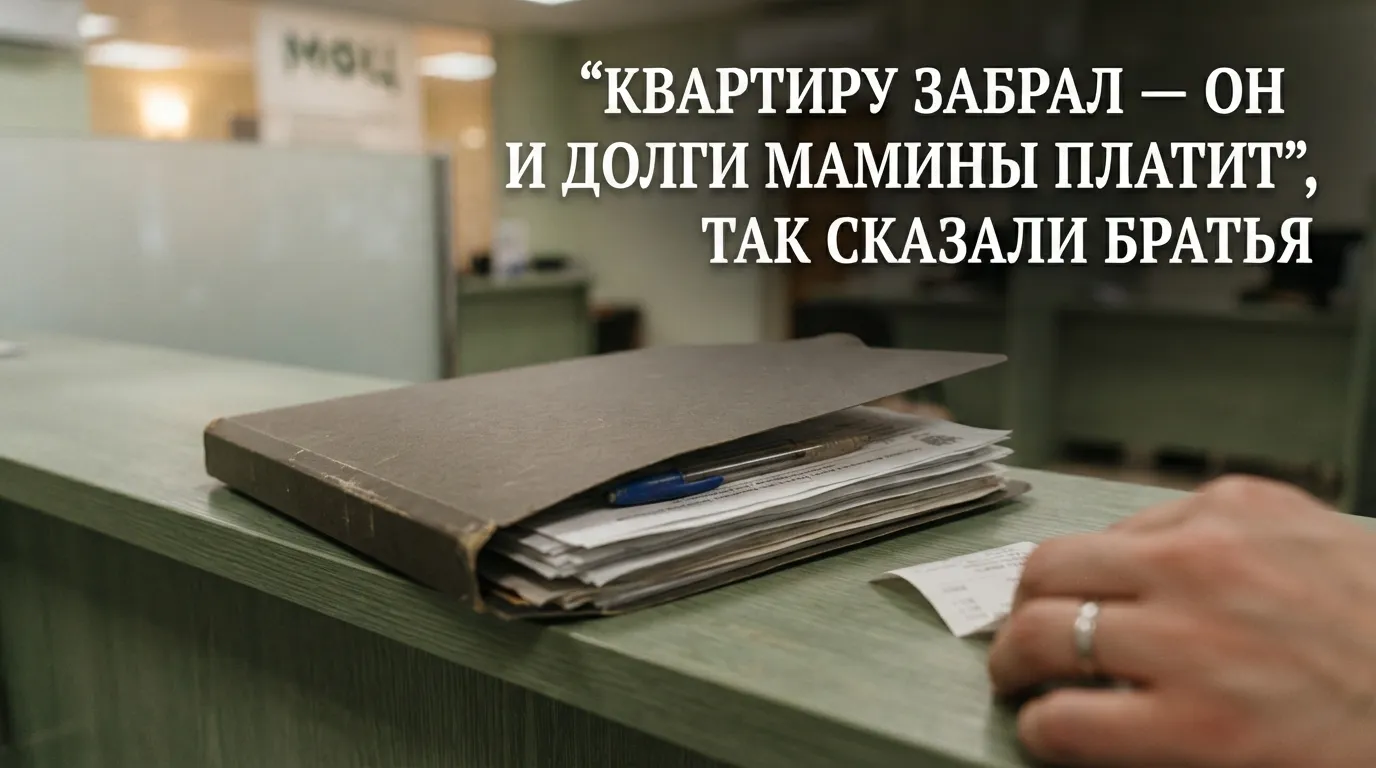 «Долги мамы платит тот, кто взял квартиру», – заявили братья, забрав себе все вклады
