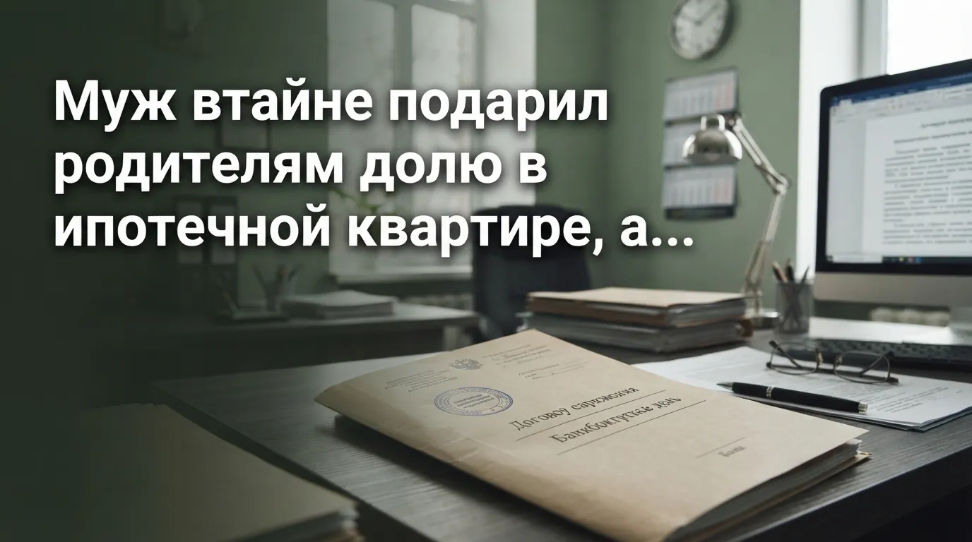 Муж тайно дарил родителям долю в ипотечной квартире, а жена остановила сделку через банк