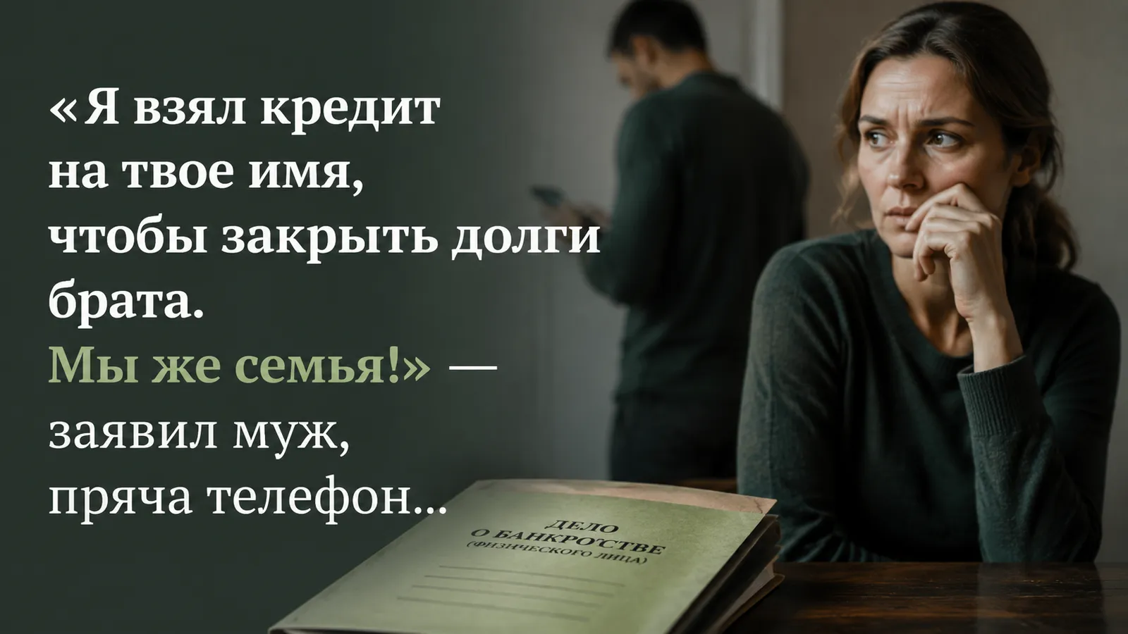 «Я взял кредит на твое имя, чтобы закрыть долги брата. Мы же семья!» — заявил муж, пряча телефон...